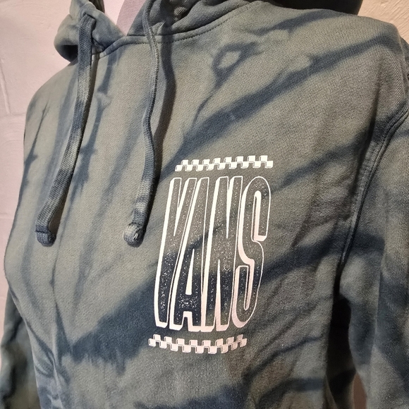 Vans Tie Dye Hooded Sweatshirt Unisex Small Green Logo Hoodie Skate Street. - Picture 4 of 11
